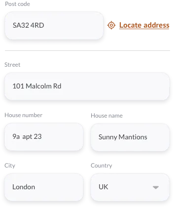 eKYC address form